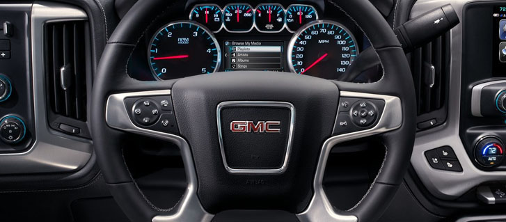 2019 GMC Sierra 3500HD Available Heated, Leather-Wrapped Steering Wheel