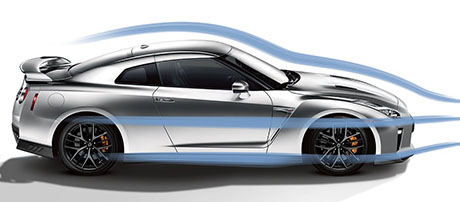 2018 Nissan GT-R aerodynamics