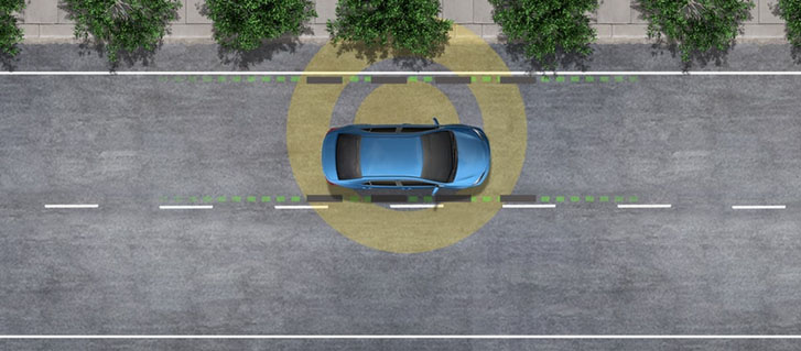 Lane Departure Alert with Steering Assist and Road Edge Detection