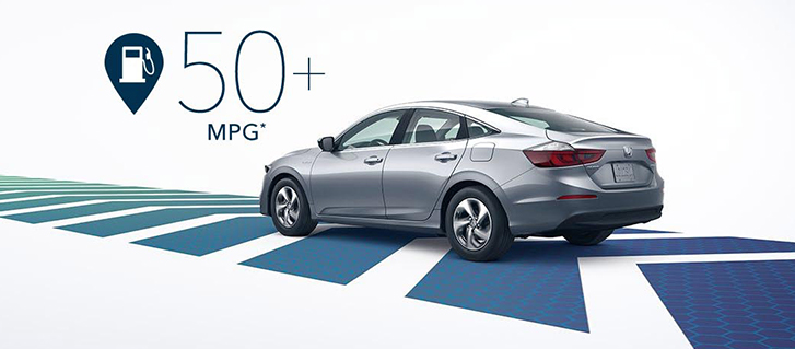 2019 Honda Insight 55-mpg city rating