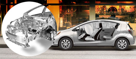 2015 Toyota Prius c crumple zones