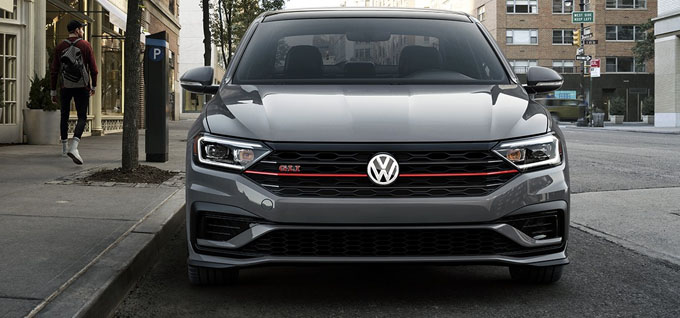 Black Honeycomb Grille With Red Accents and GLI Badging